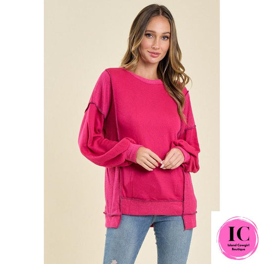Give You Joy Fuchsia Sweatshirt