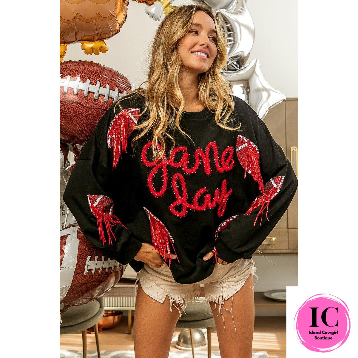 Let's Go Sequin Sweatshirt – Island Cowgirl Boutique Warehouse