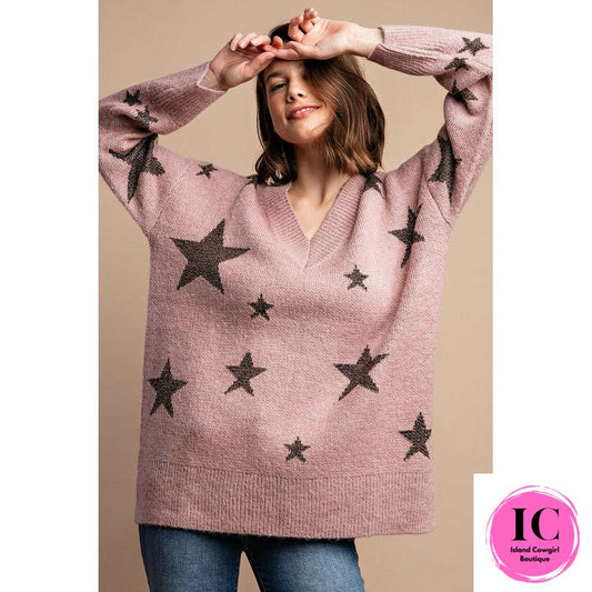 Good News Dusty Rose Tunic Sweater