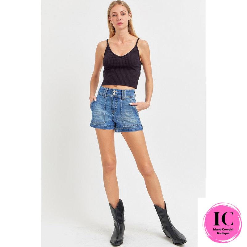 Risen: High-Rise Front Pocket Shorts