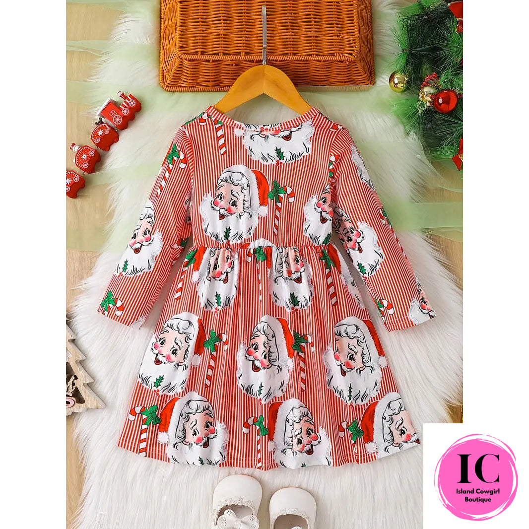 Vintage Red Stripped Santa Dress