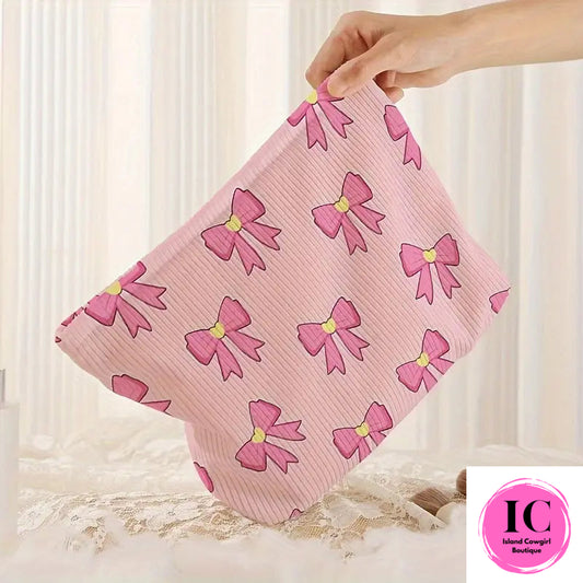 Bow Tie Corduroy Make-up Bag