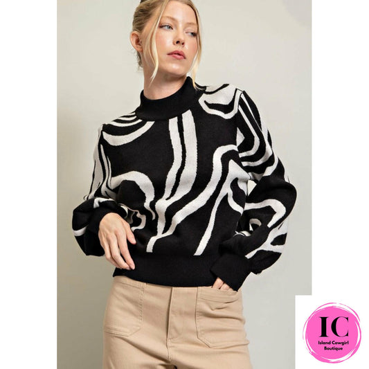 From Now On Zebra Sweater