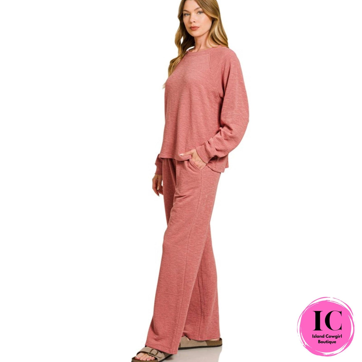 Feeling The Love Athleisure Rust Set