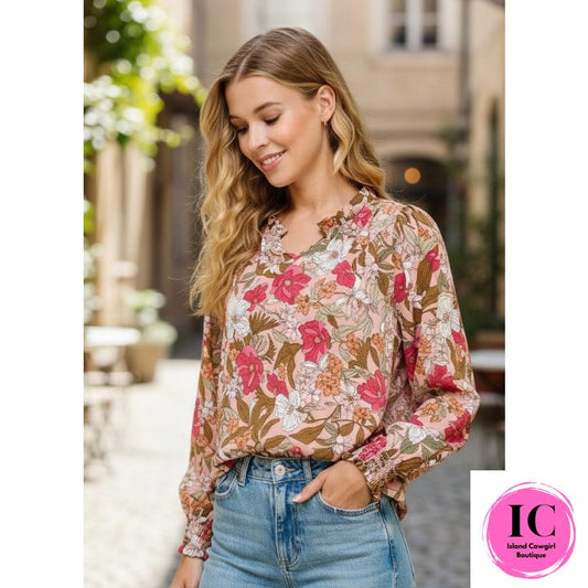 Take Your Turn Floral Blouse