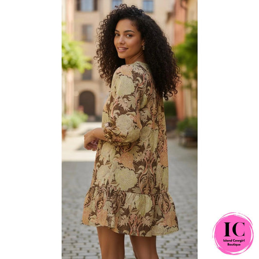 Coming Back For You Floral Mini Dress