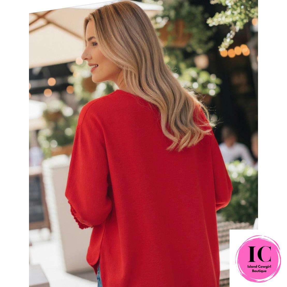 Just For You Red Blouse