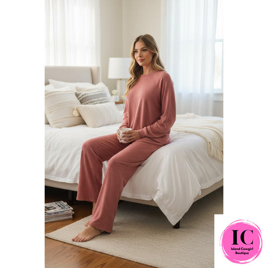 Feeling The Love Athleisure Rust Set