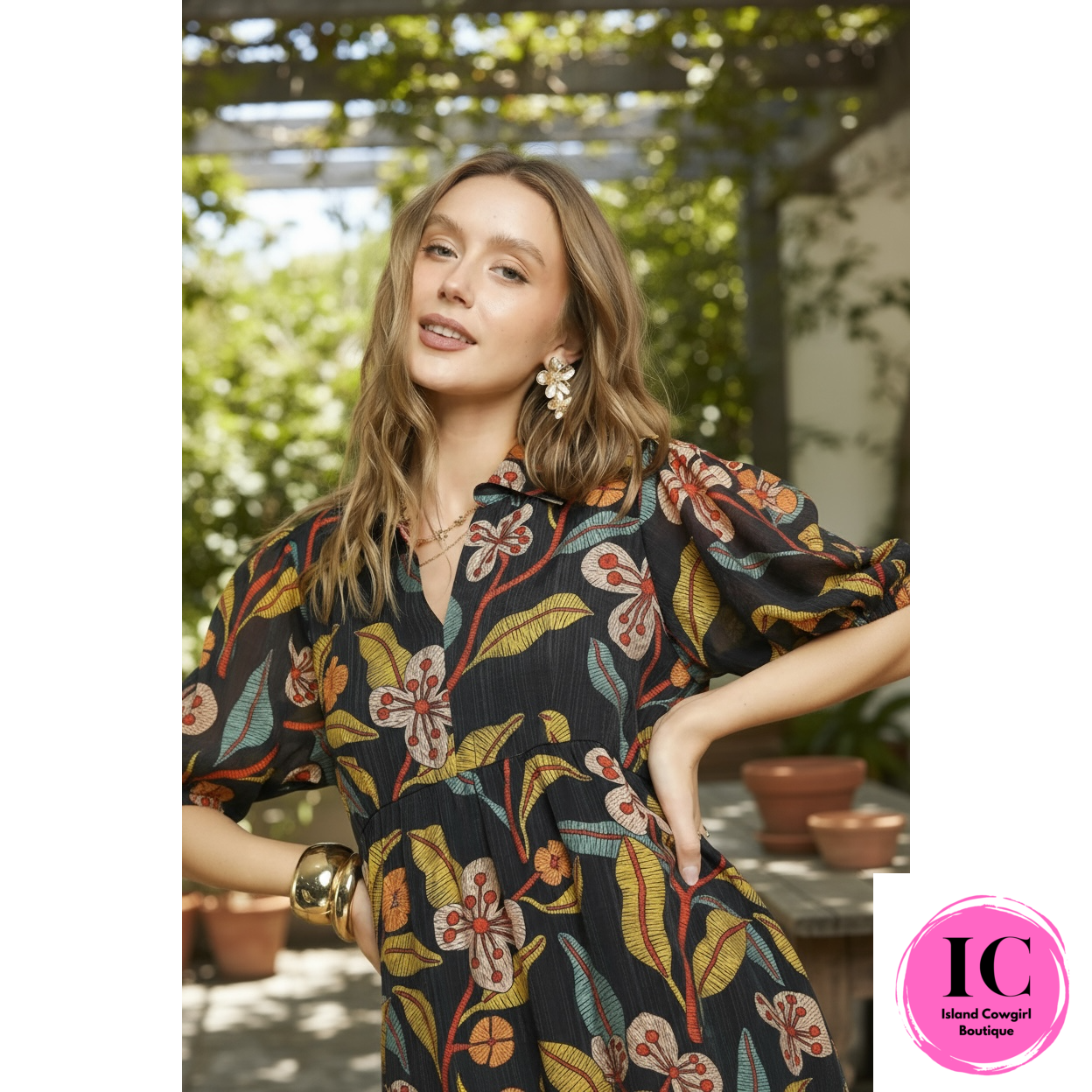 I'll Be Seeing You Black Floral Maxi Dress