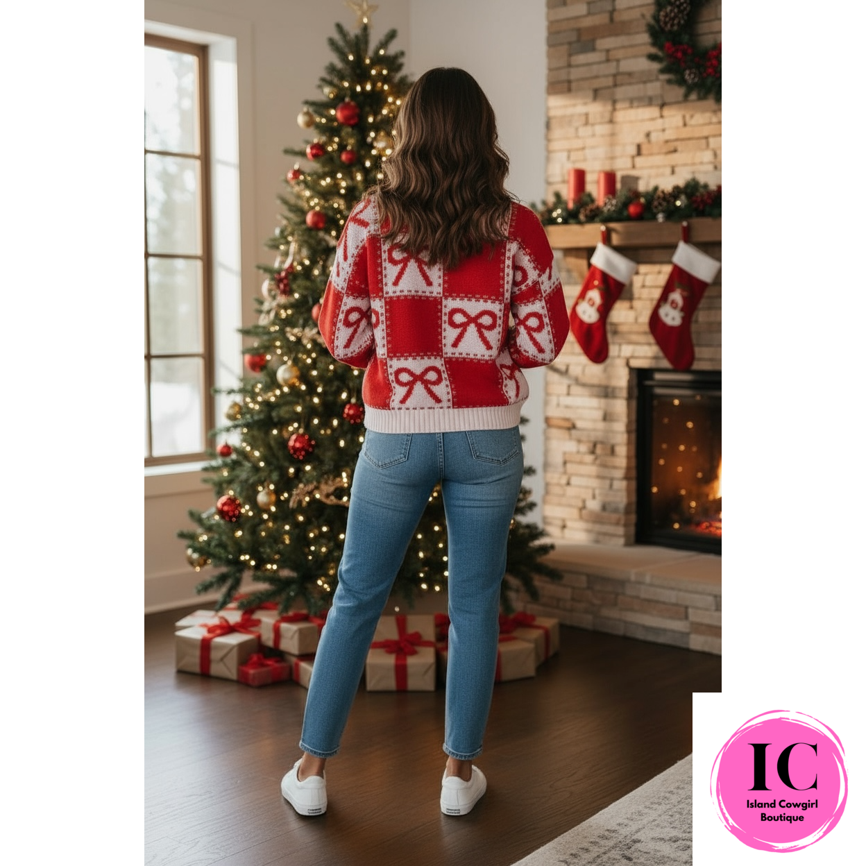 Romance Me Red Ribbon Sweater