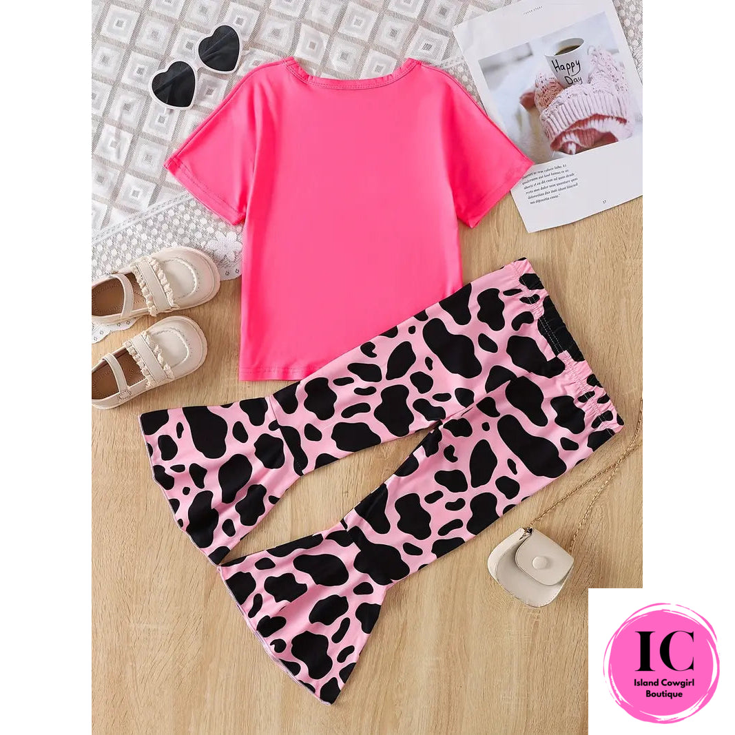 Giraffe Pink & Black Toddler Set