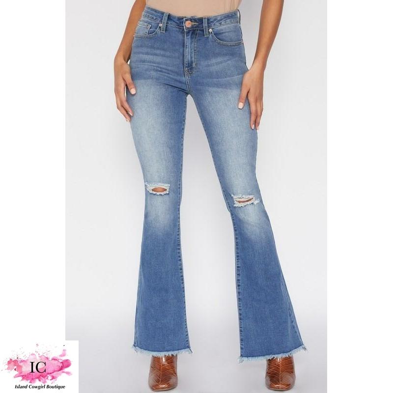 YMI: Break It Down Flare Jeans – Island Cowgirl Boutique Warehouse
