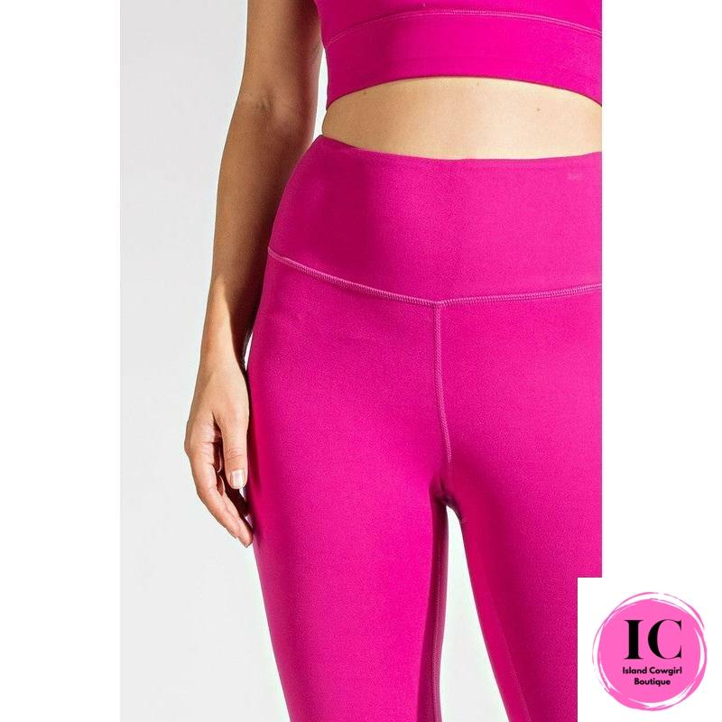 You're Worth It Raspberry Leggings - Island Cowgirl Boutique