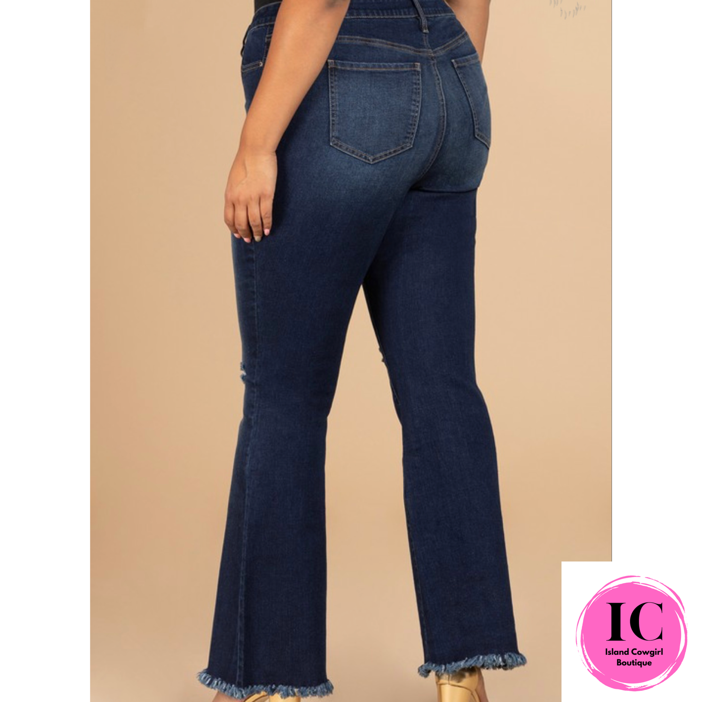 Curvy Girl Can't Forget This Dark Wash Flare Jeans