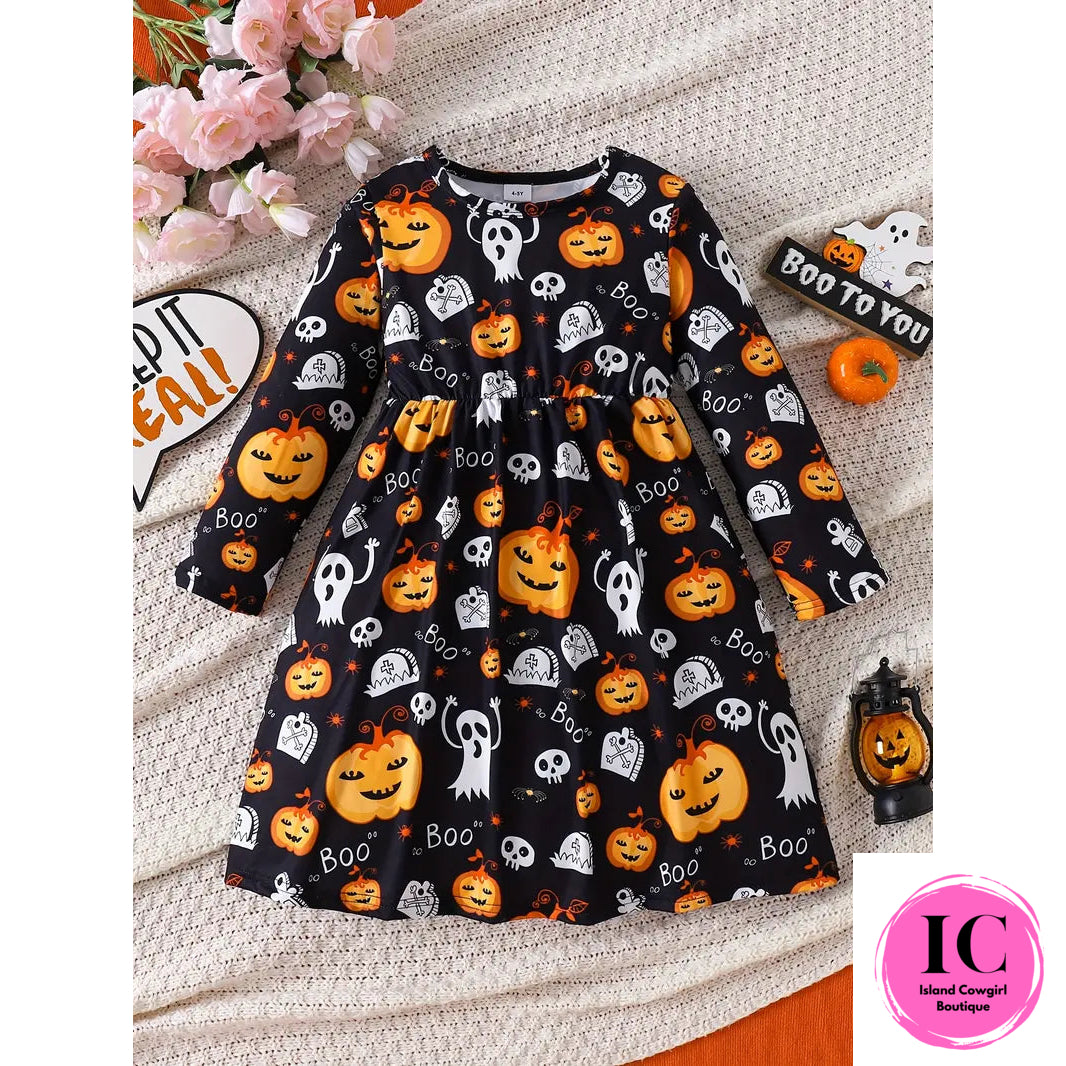 Spooky Halloween Toddler Dress
