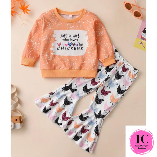 Just A Girl Who Loves Chickens Toddler Set