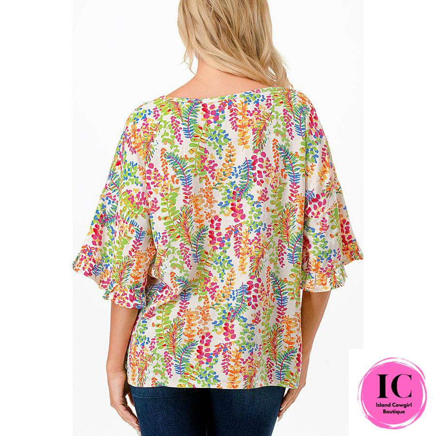 Curvy Girl The Serena Pink Floral Blouse