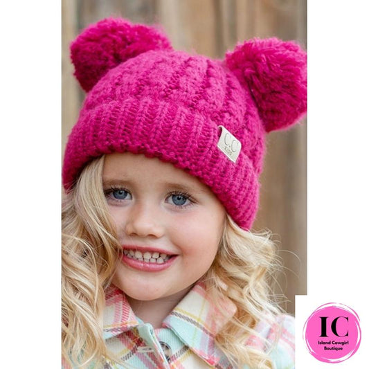 CC Kids Double Pom Beanie