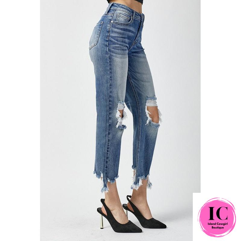 Risen: Lay It All Out High Waist Crop Jeans