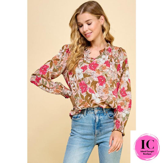 Take Your Turn Floral Blouse