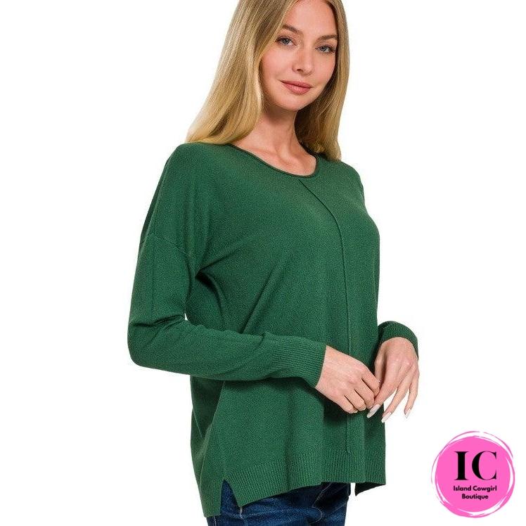 Walk The Walk Green Sweater