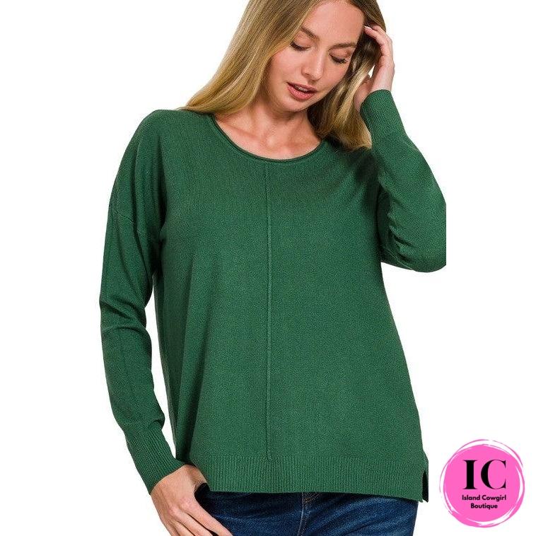 Walk The Walk Green Sweater