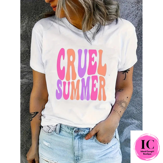 Cruel Summer Colorful Graphic Tee
