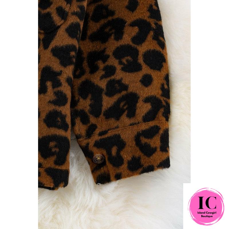 Leopard Sherpa Toddler Jacket