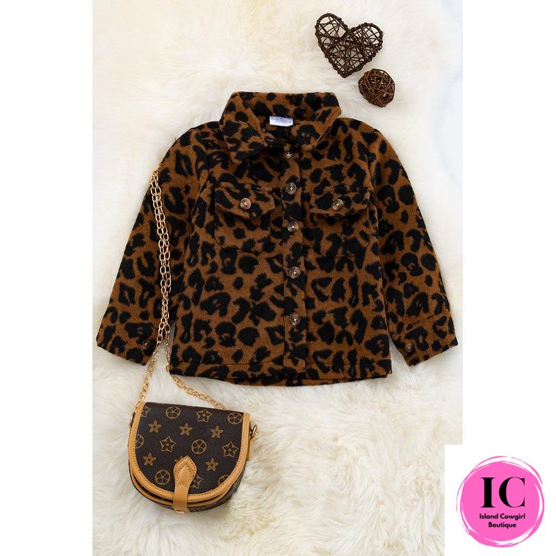 Leopard Sherpa Toddler Jacket