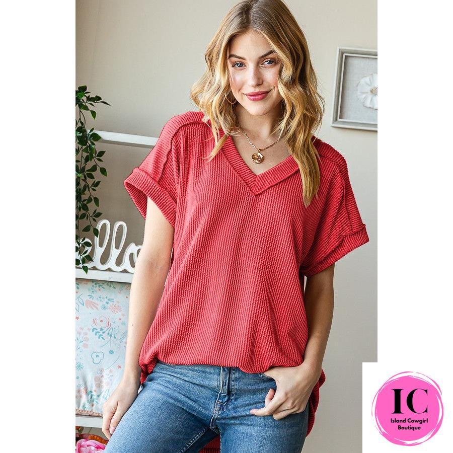 Style Statement Ribbed Top