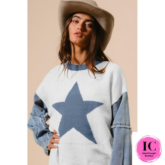 Just My Type Star Sweatshirt