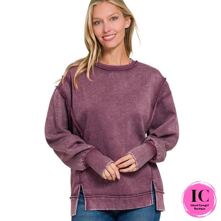 Let's Get Cozy Plum Pullover