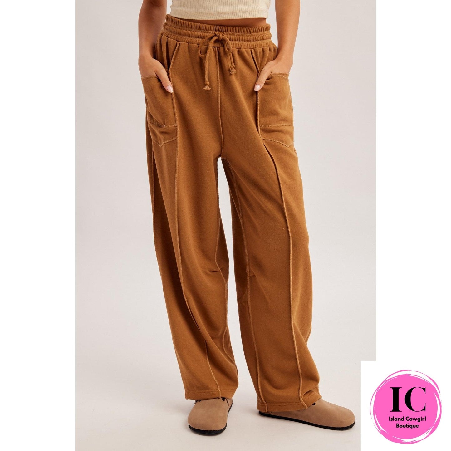 Love Like This Mocha Barrel Utility Pants