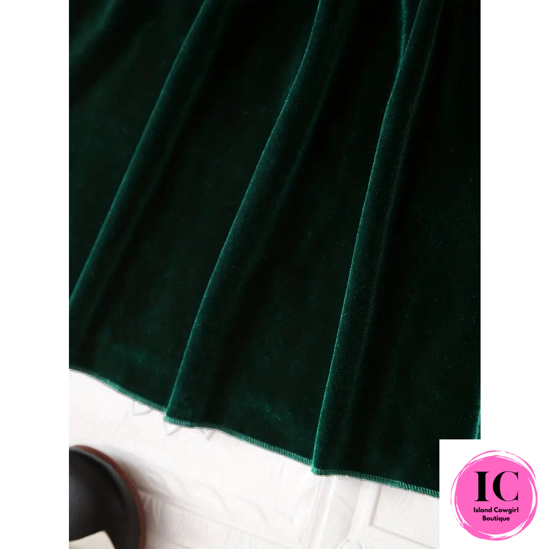 Perfectly Pine Green Toddler Dress