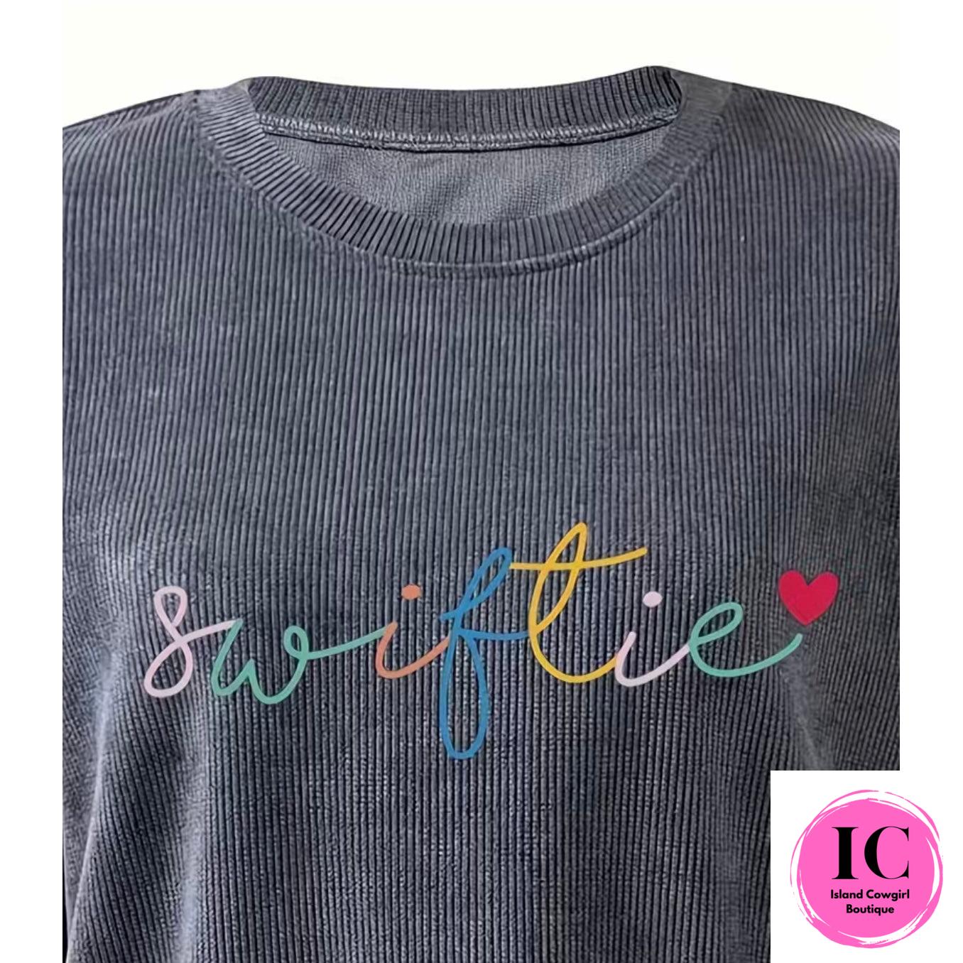 Swiftie Lover Oversize Cord Sweatshirt