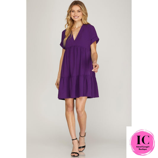 Your Wildest Dreams Purple Babydoll Dress