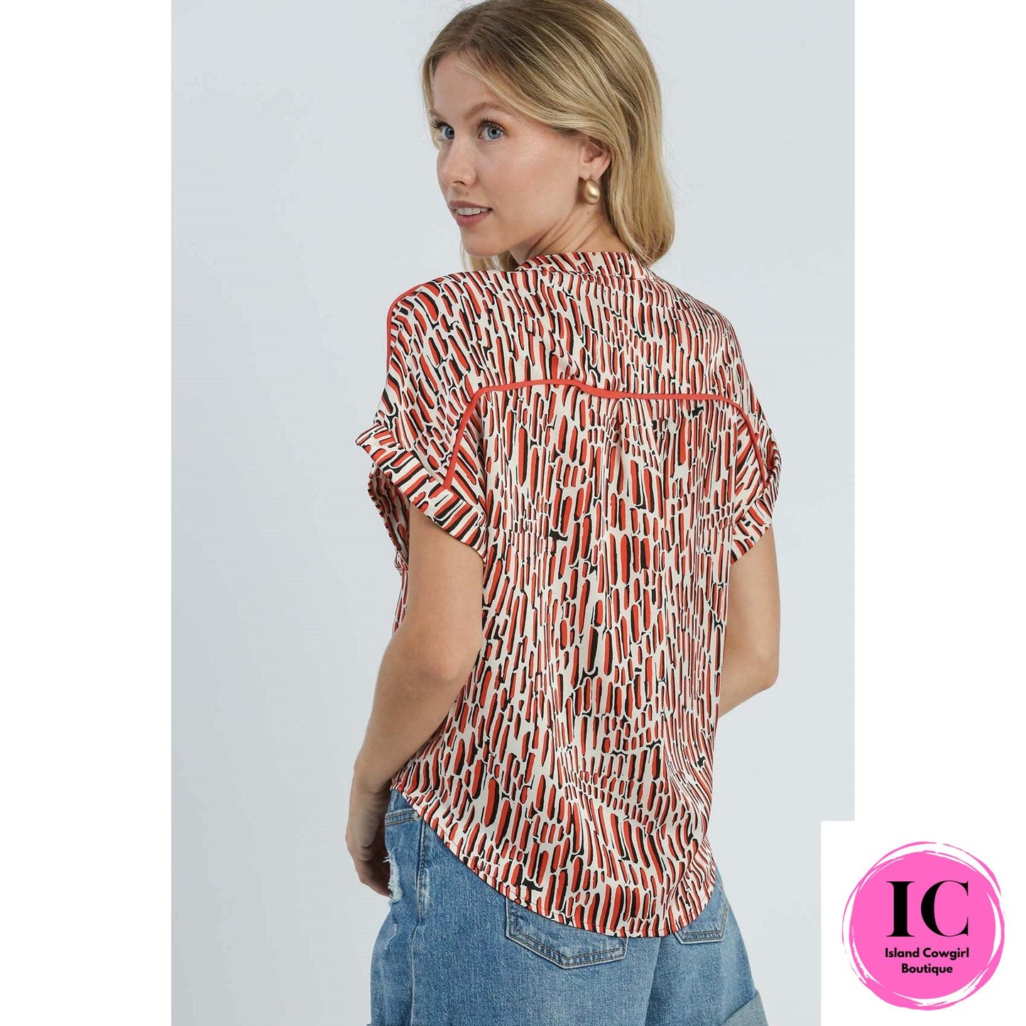 Stamp Of Approval Rust Blouse