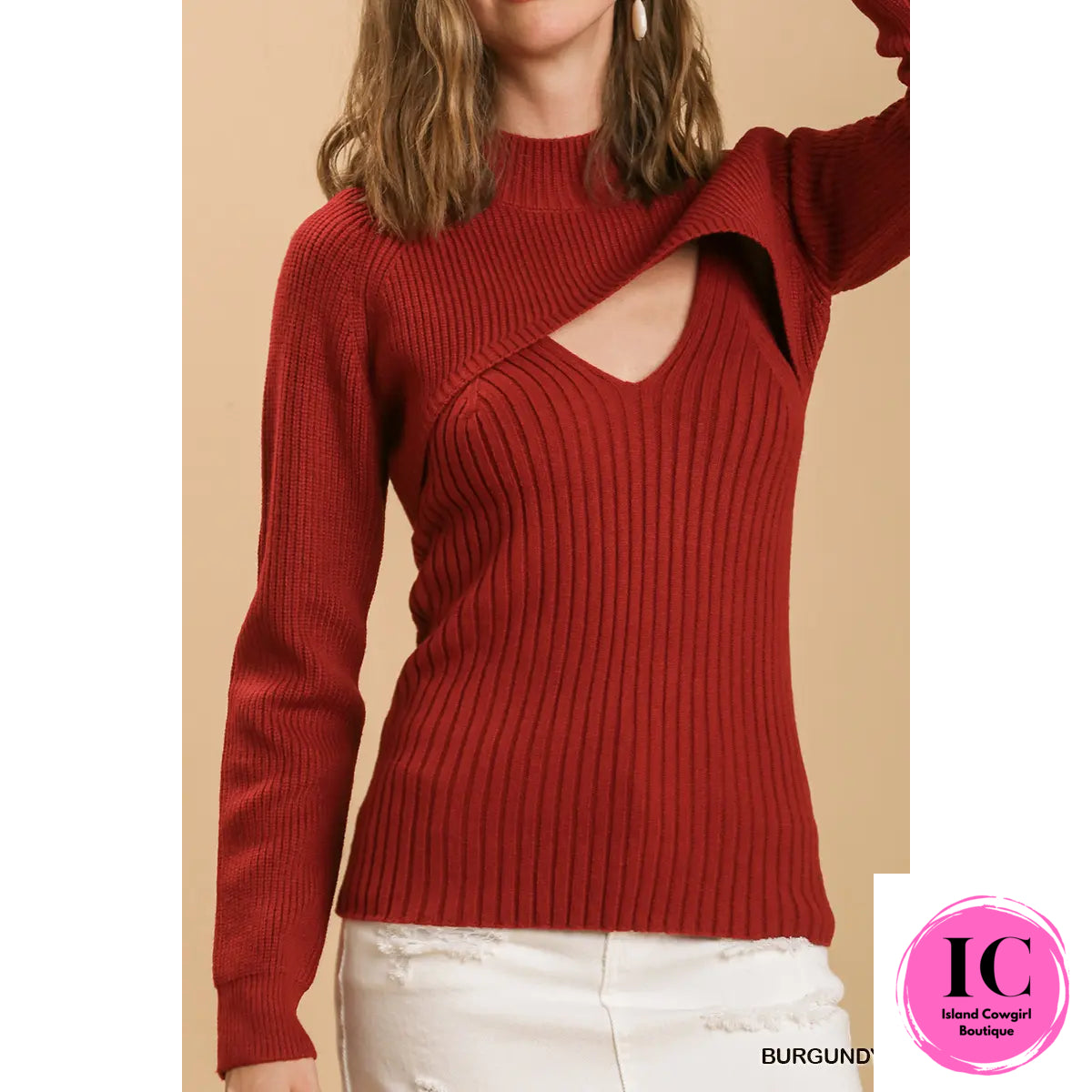 Always Worth It Burgundy Sweater