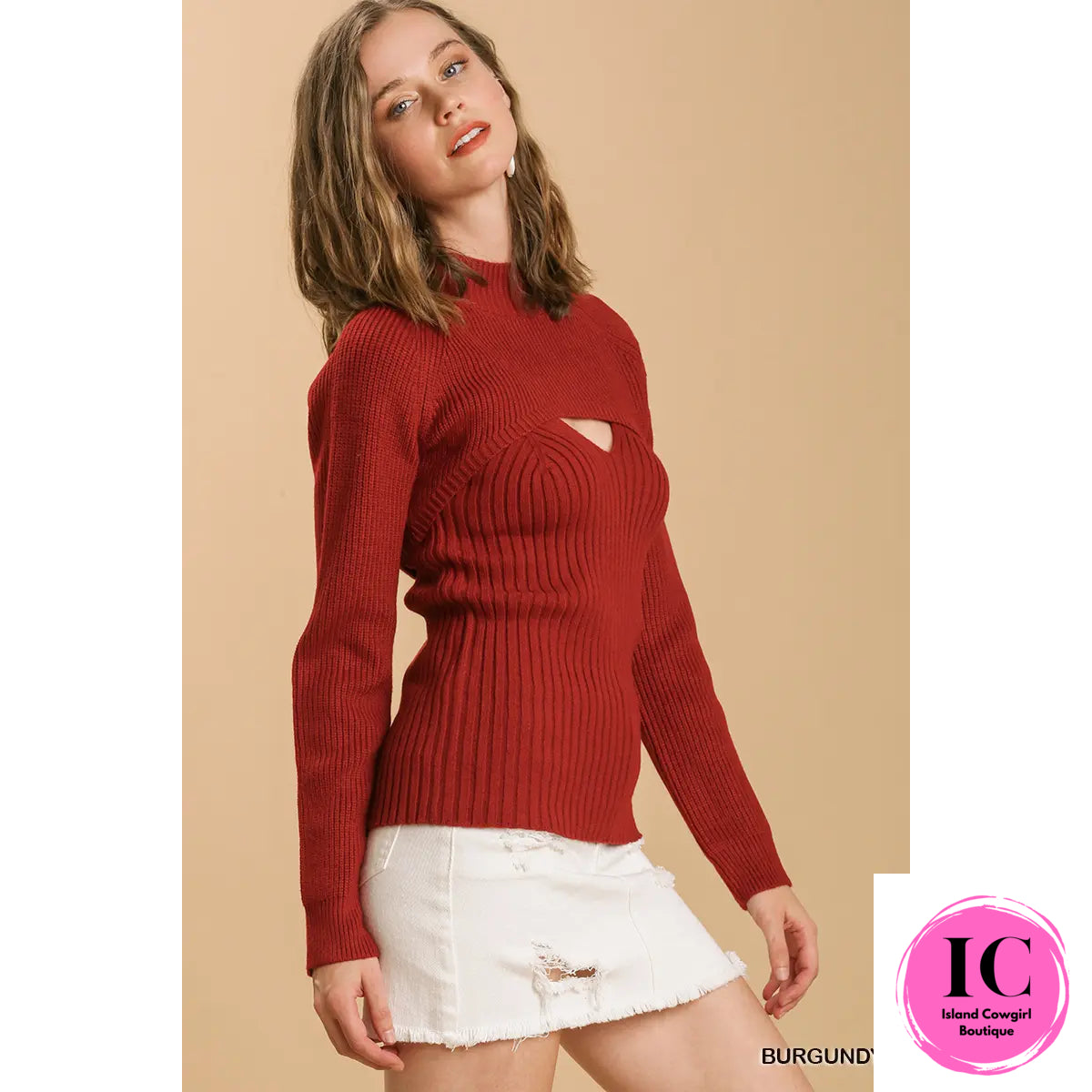 Always Worth It Burgundy Sweater