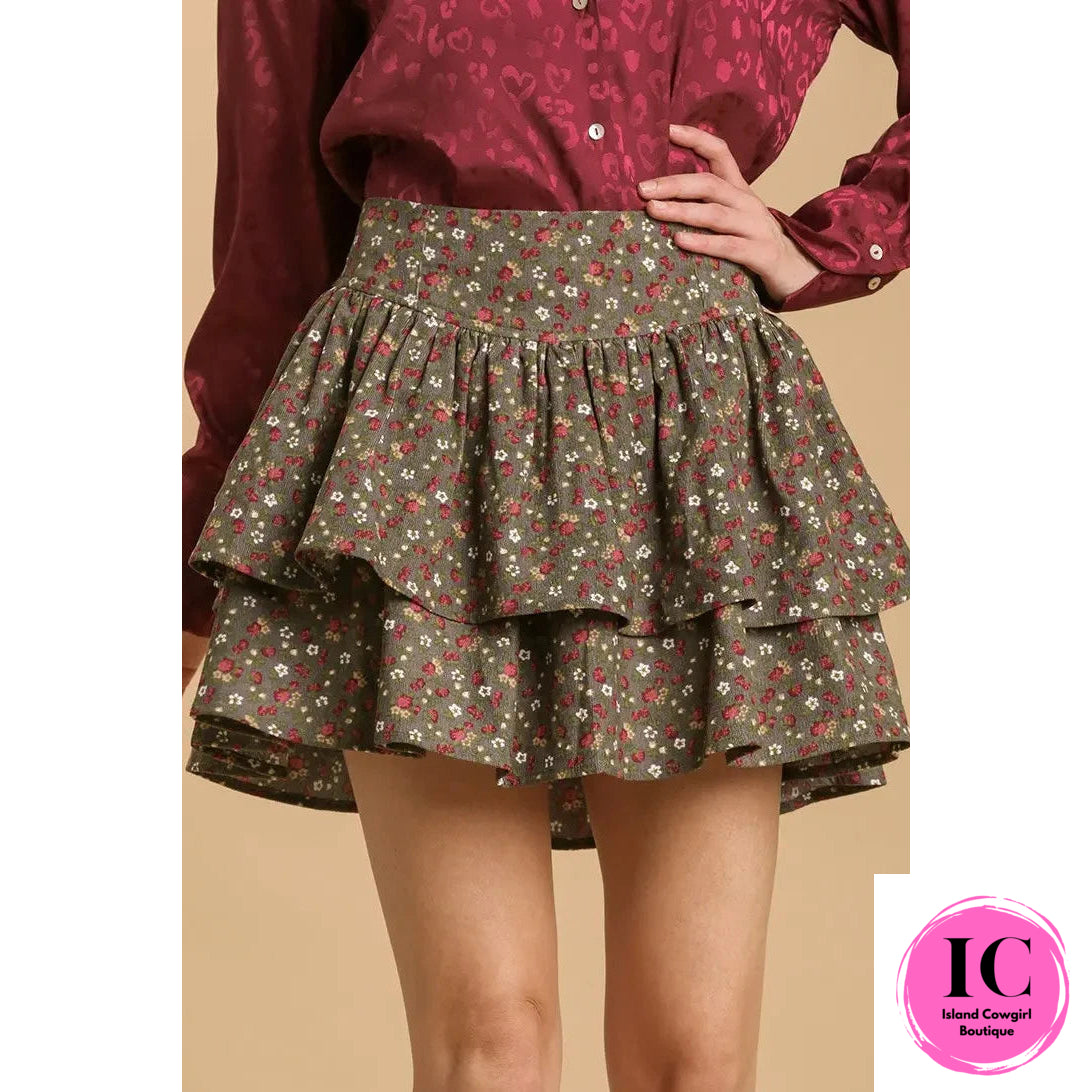Own The Moment Olive Skirt