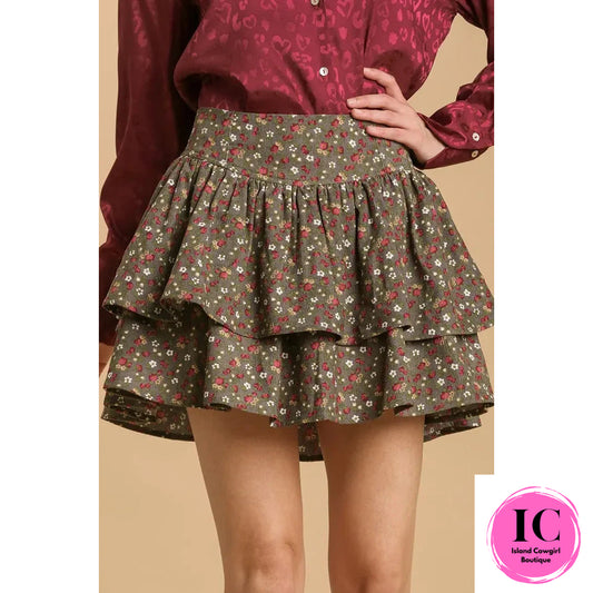 Own The Moment Olive Skirt
