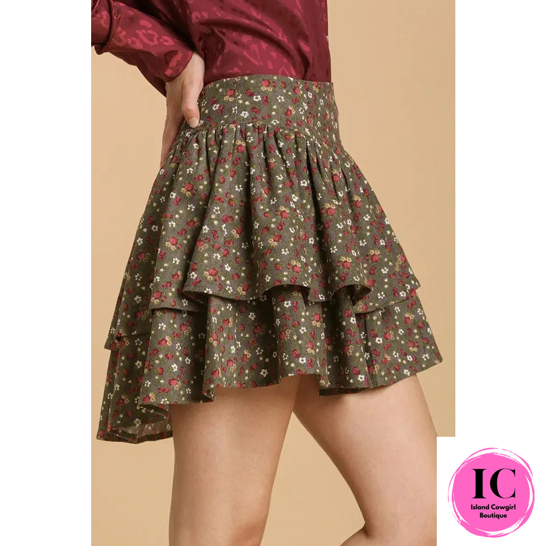 Own The Moment Olive Skirt