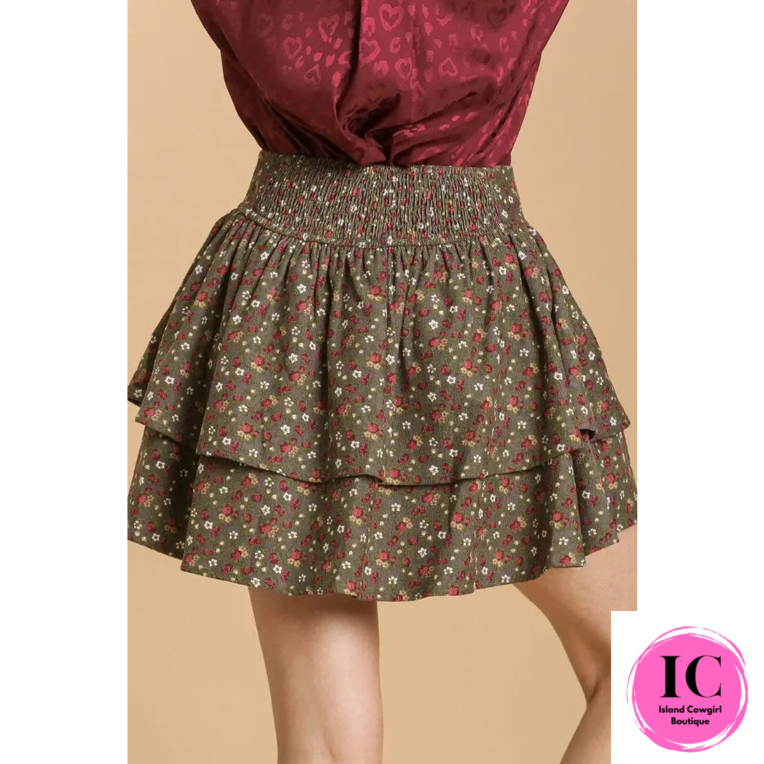 Own The Moment Olive Skirt