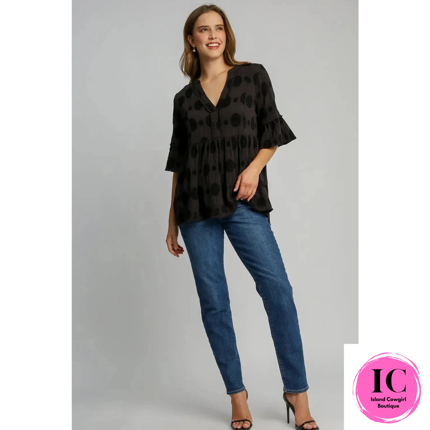 Love Life Black Babydoll Top