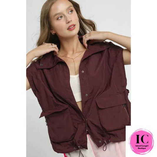 Travel On Burgundy Vest