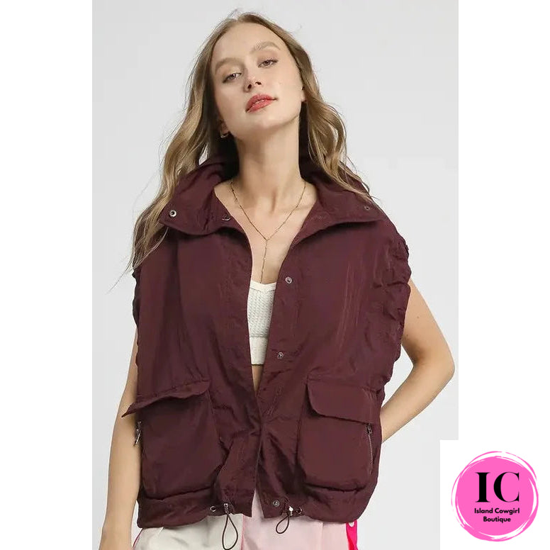Travel On Burgundy Vest