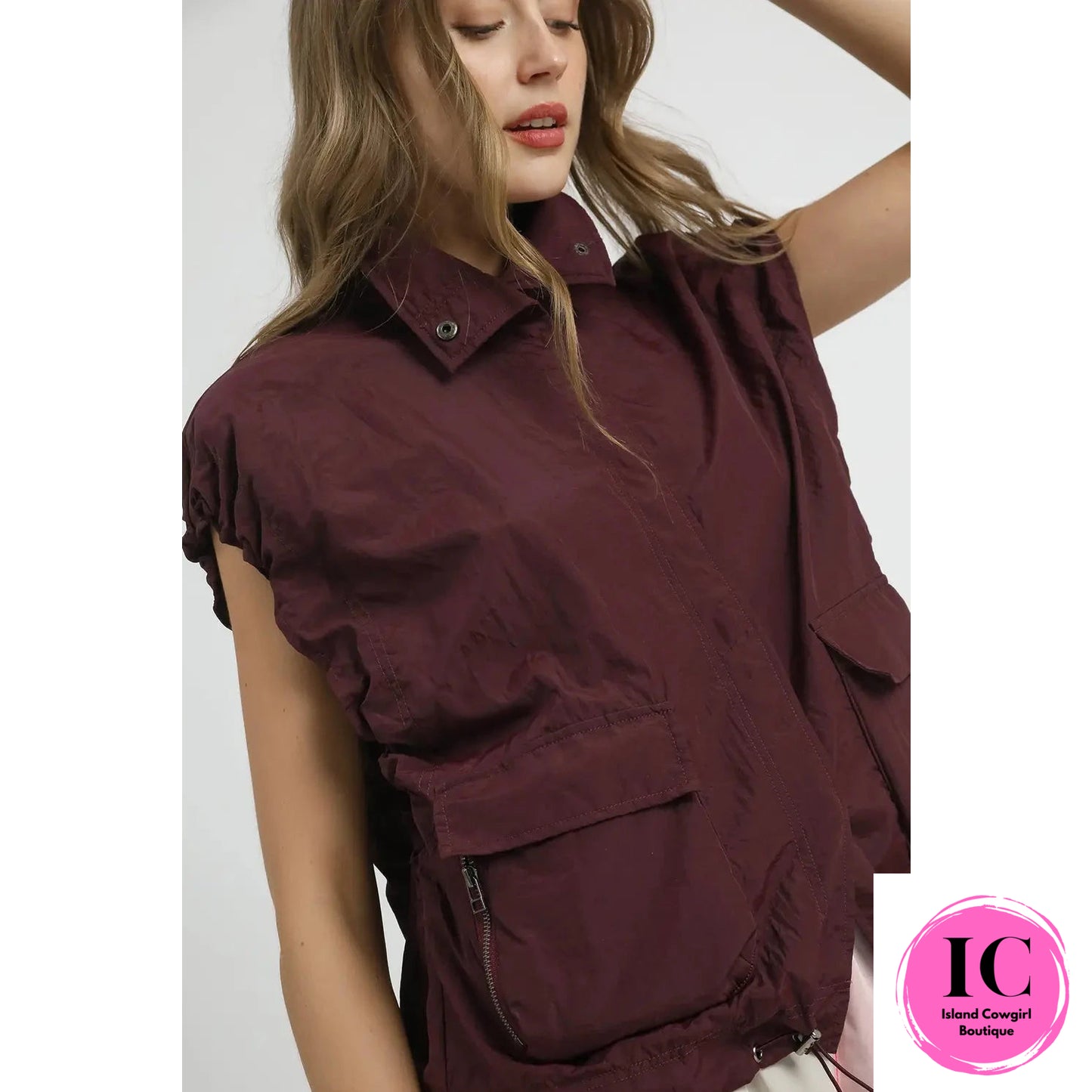 Travel On Burgundy Vest
