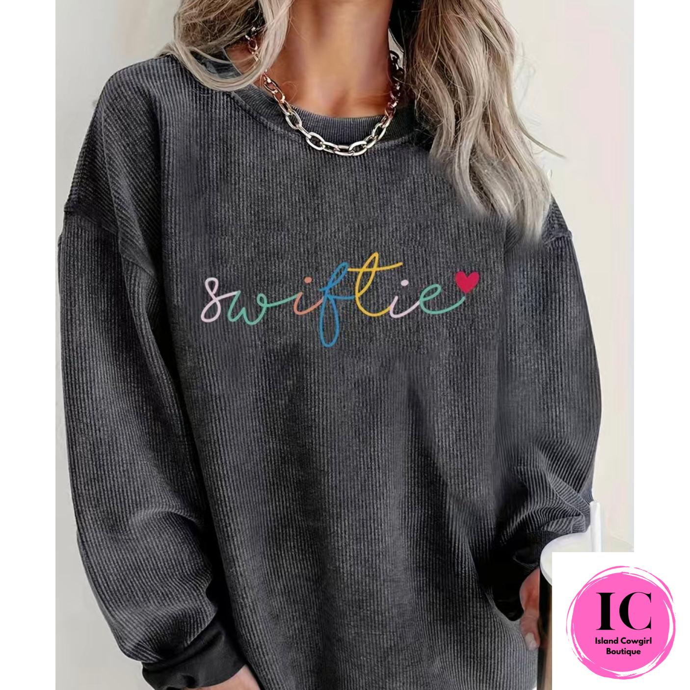 Swiftie Lover Oversize Cord Sweatshirt