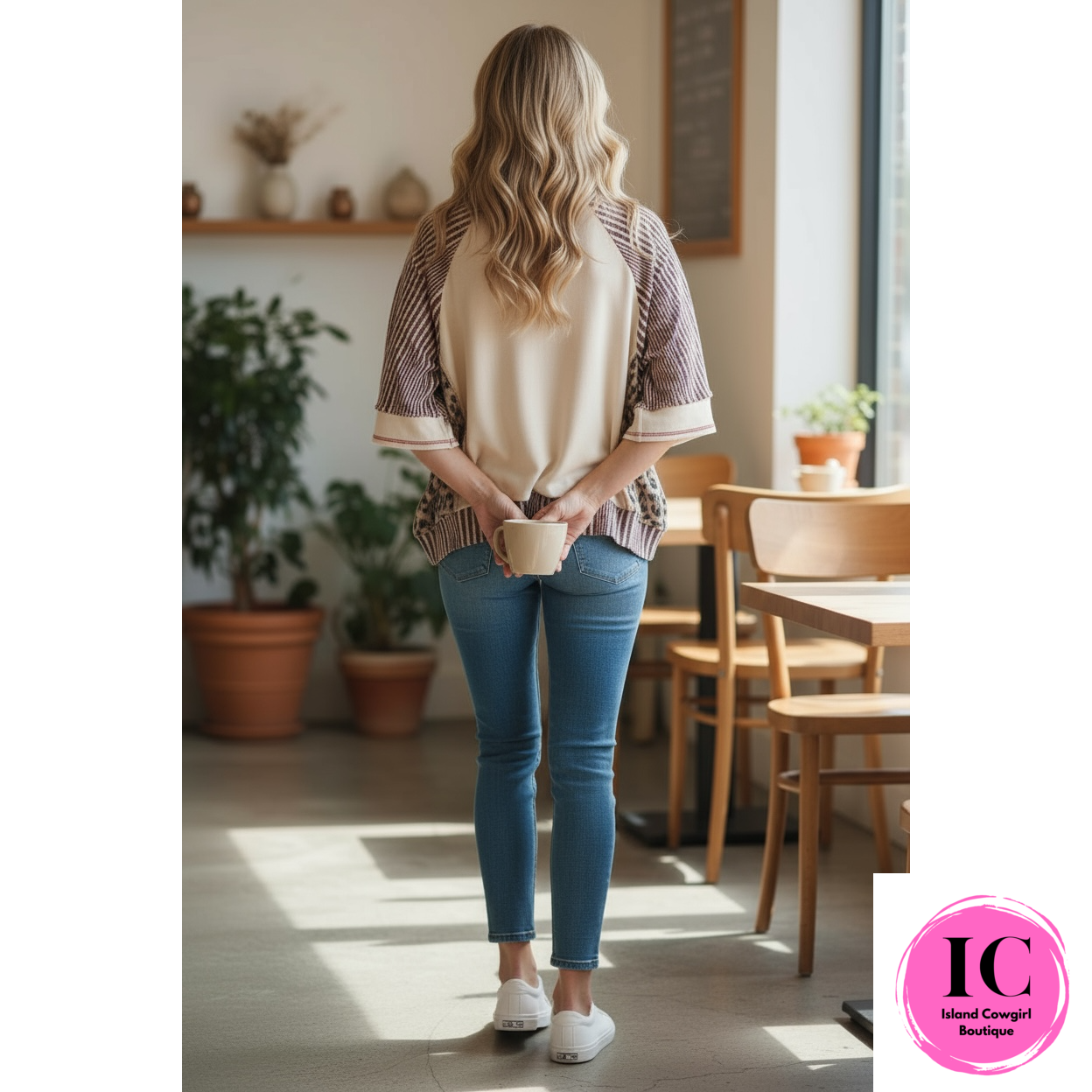 Today's The Day Taupe Leopard Top