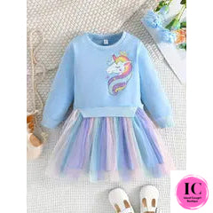 Unicorns and Rainbow Toddler Tutu Dress